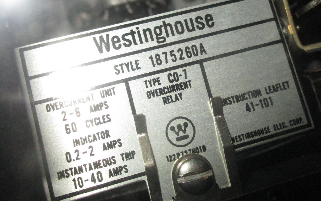1875260A - Westinghouse - CO-7 Overcurrent Relay