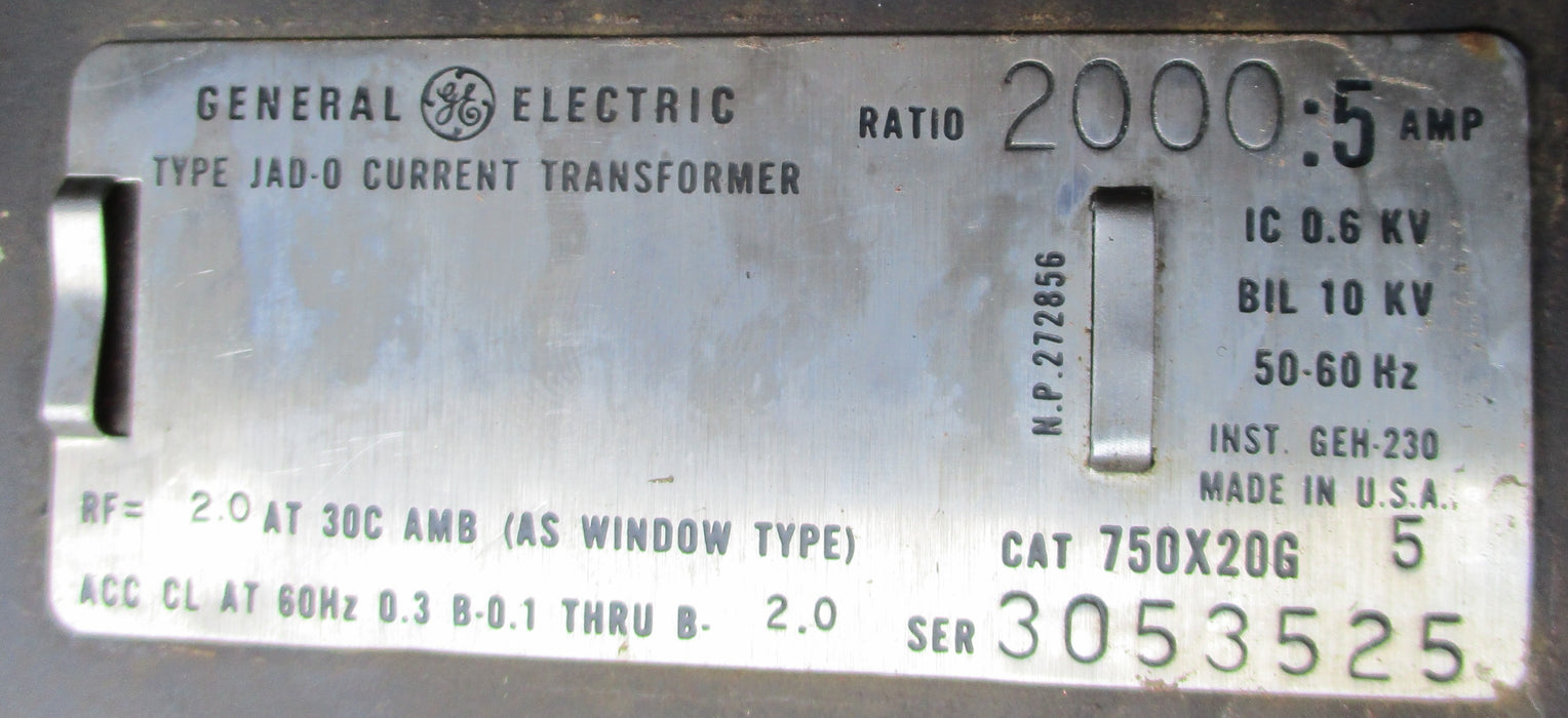 750X20G5 General Electric- JAF-0 Current Transformer
