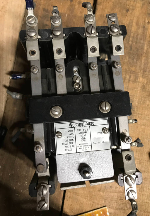 1163795 Westinghouse MG-6 Auxiliary Relay NASPG41868