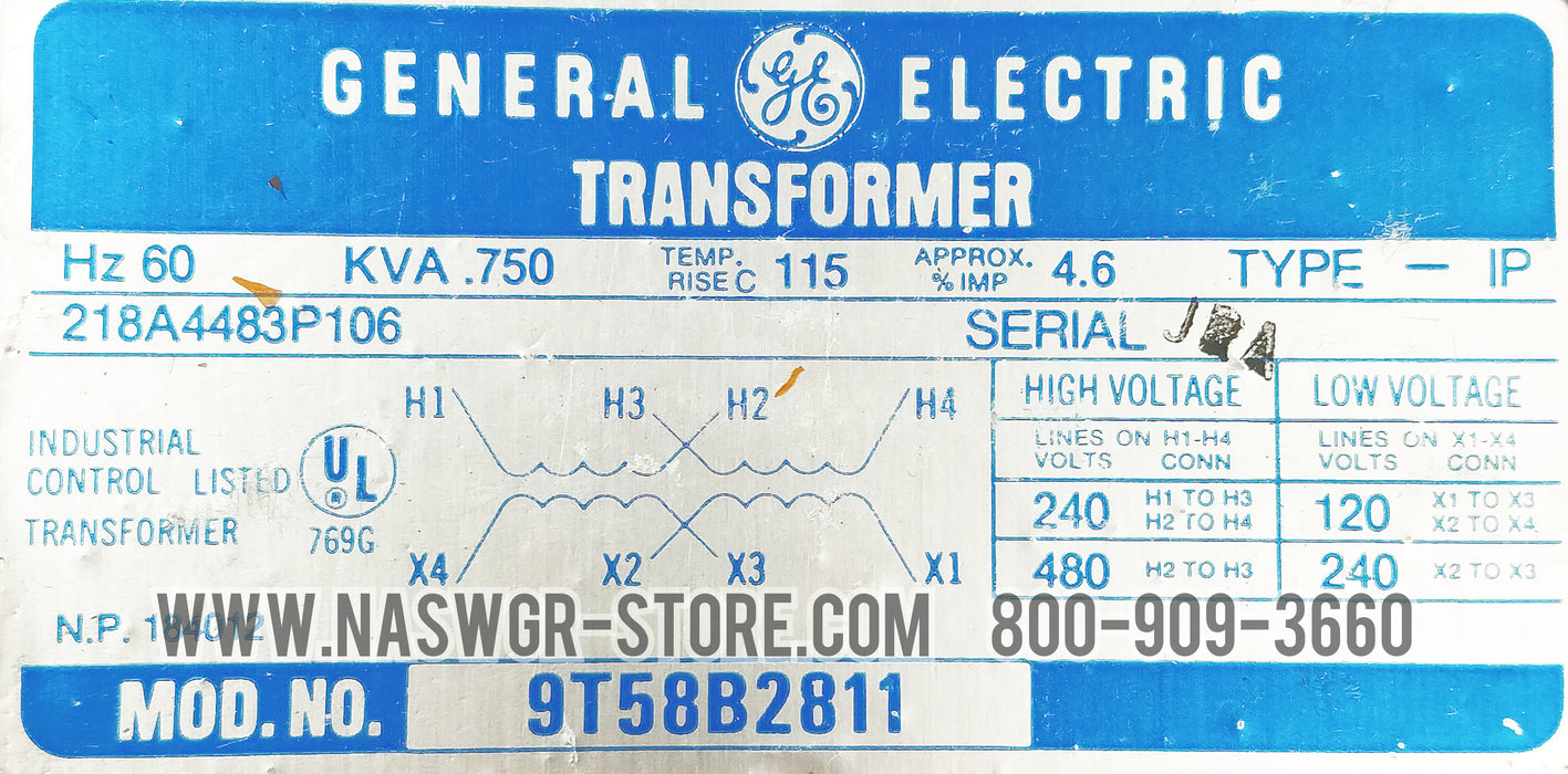 General Electric 9T58B2811 Voltage Transformer