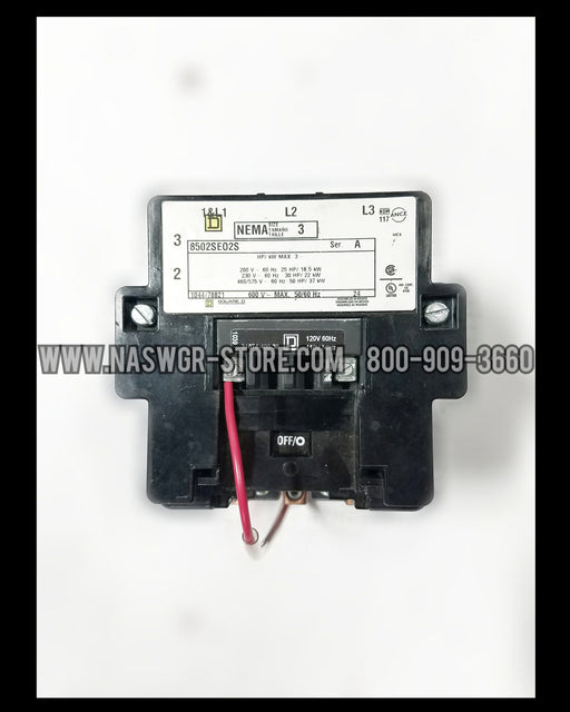 Square D 8502SE02S Nema Size 3 Contactor