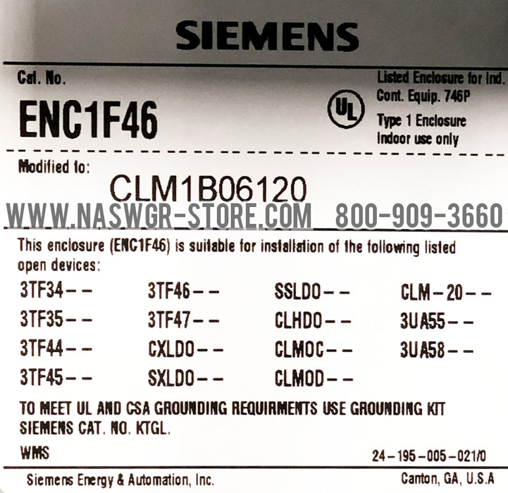Siemens CLM1B06120 Contactor