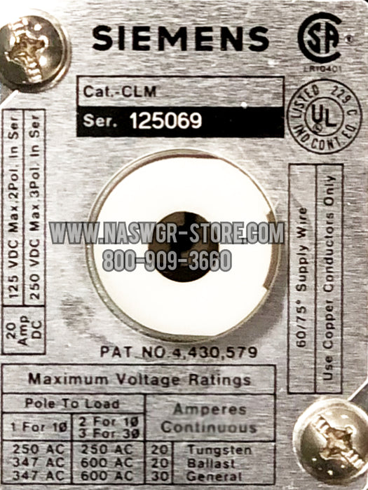 Siemens CLM1B06120 Contactor