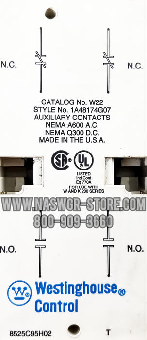 Cutler Hammer W201K4CF Contactor