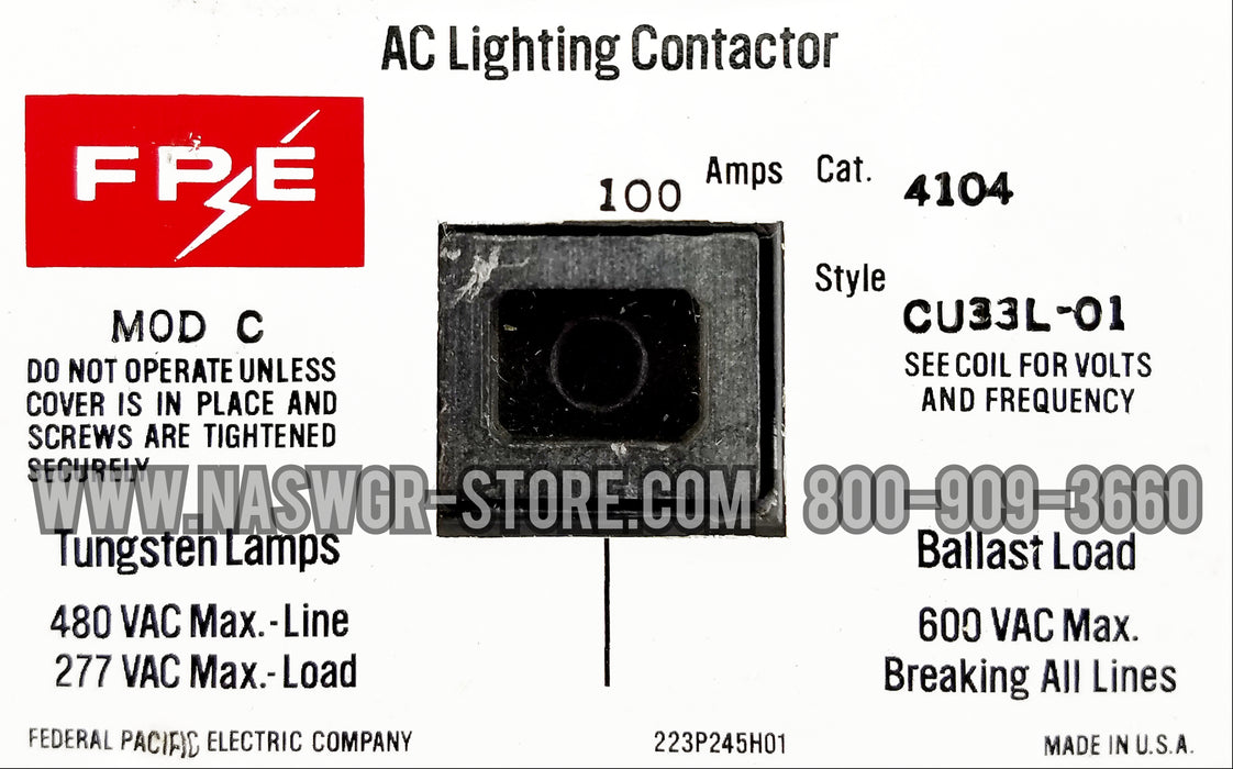 FPE 4104 Contactor