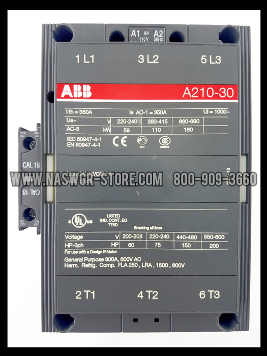 ABB A210-30 , A210-30-11-84 Contactor — North American Switchgear