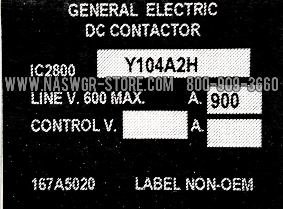 General Electric IC2800-Y104A2H DC Contactor