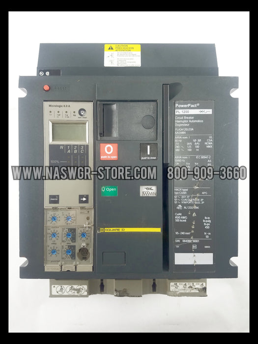 Square D PowerPact PL1200 Circuit Breaker (E/O,B/I) - 1200 Amp