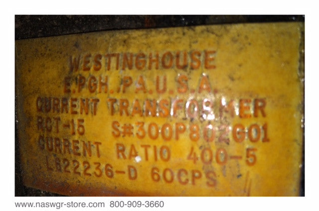 RCT-15 ~ Westinghouse Current Transformer ~ Ratio: 400:5