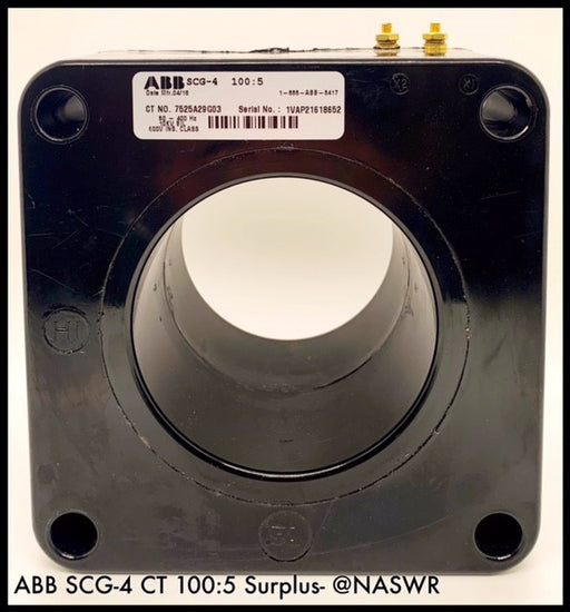 7525A29G03 ~ ABB SCG-4 Current Transformer 7525A29G03 100:5 Ratio ~ Surplus