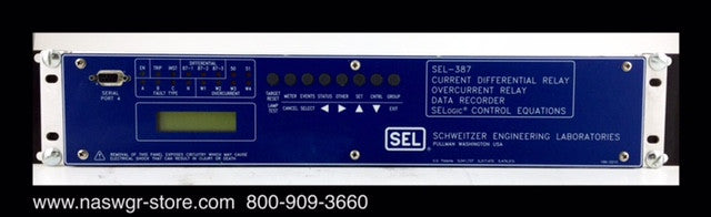 Schweitzer Engineering Labratories SEL-387 Current Differential Relay / Overcurrent Relay / Data Recorder