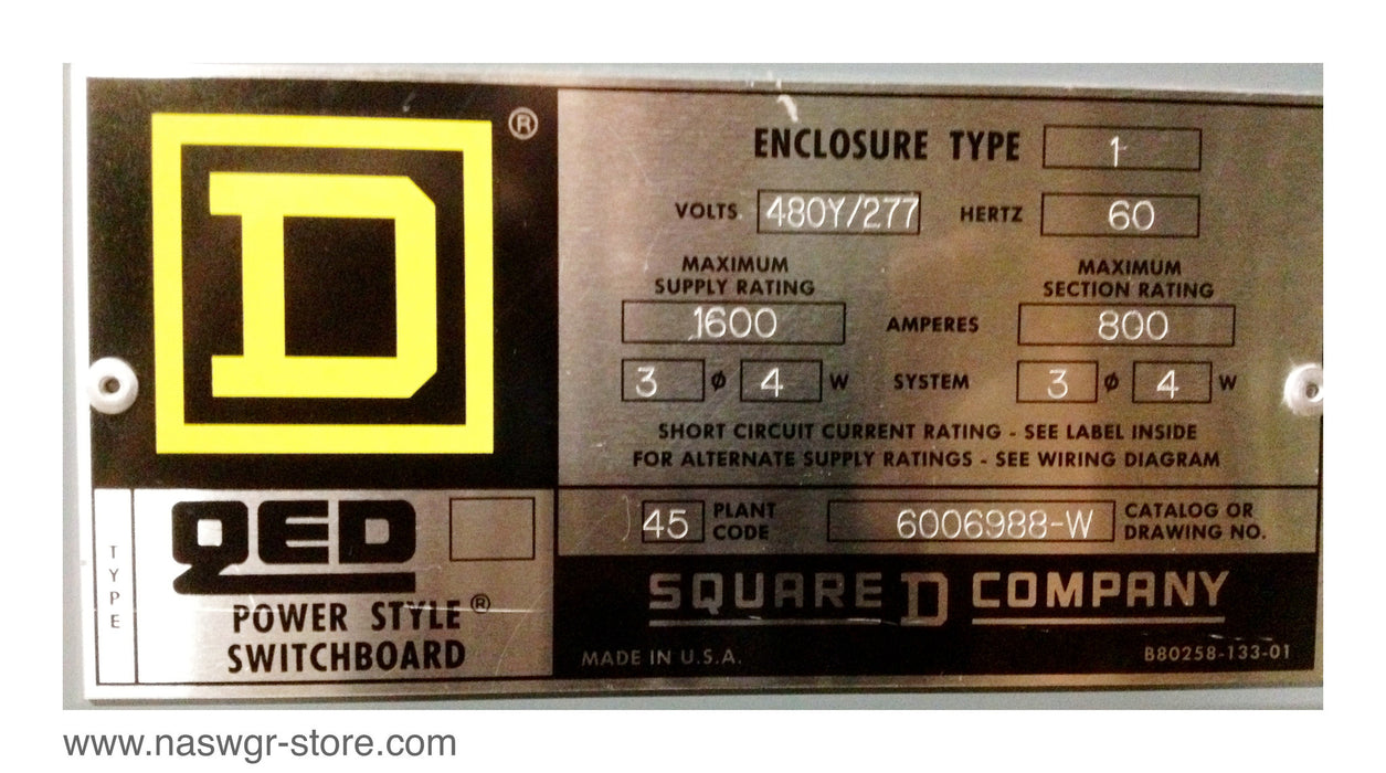 BP3408I ~ Square D BP3408I Bolted Pressure Switch ~ Style: BP3408I ~ BPO3620Z ~ 800 Amp