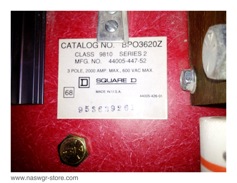 BP3408I ~ Square D BP3408I Bolted Pressure Switch ~ Style: BP3408I ~ BPO3620Z ~ 800 Amp