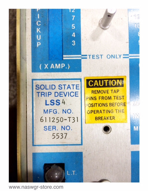 611250-T31 , BBC Brown Boveri Inc. 611250-T31 LSS4 Solid State Trip Device , LSG Functions , *Missing Cover* ,  611250T31