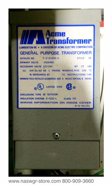 T-2-53008-S ~ ACME Transformer T-2-53008-S General Purpose Transformer