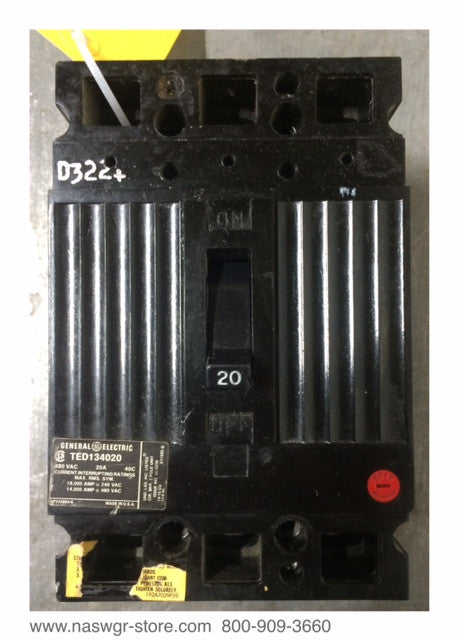 GE TED134020 Circuit Breaker ~ 20 Amp