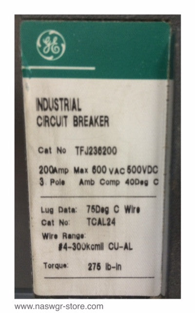 TJF236200 , GE TJF236200 Circuit Breaker , 200 Amp