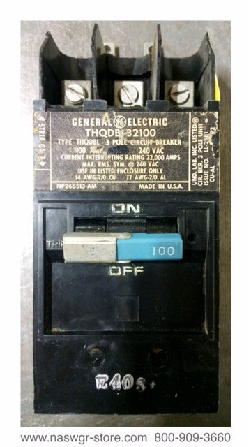 General Electric THQDBL32100 Molded Case Circuit Breaker - 100 Amp