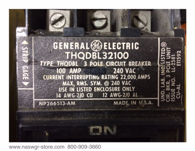 General Electric THQDBL32100 Molded Case Circuit Breaker - 100 Amp