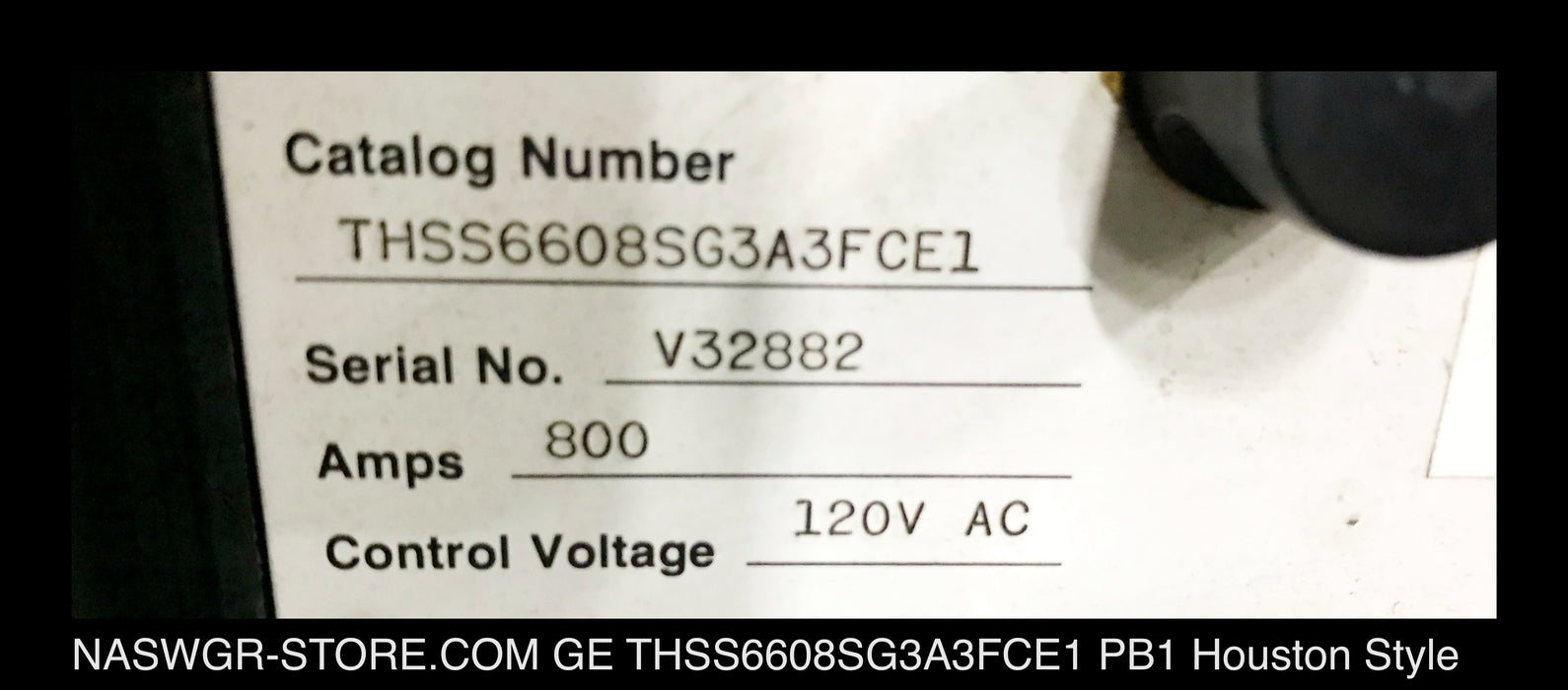 GE PowerBreak THSS6608SG3A3FCE1 Circuit Breaker (E/O,D/O Houston Style) - 2000 Amp