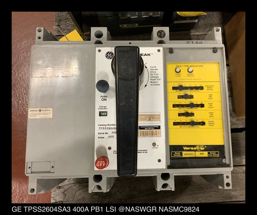 GE TPSS2604SA3 PowerBreak Circuit Breaker 400 Amp LSI