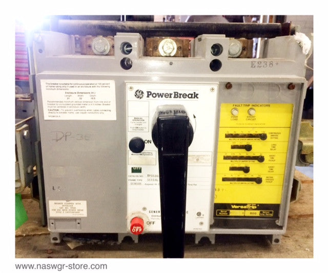 GE PowerBreak TPSS3608SA2 Circuit Breaker (M/O,D/O) - 800 Amp