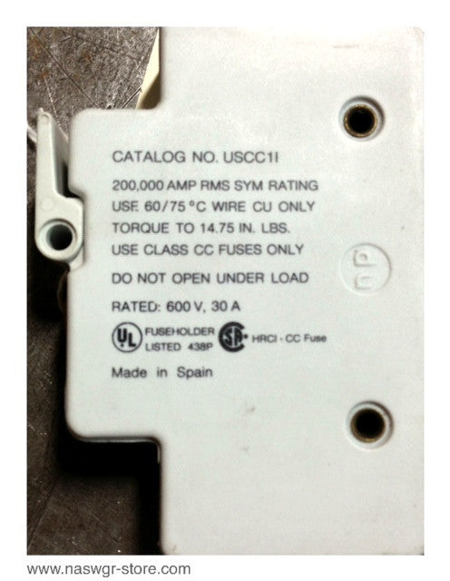 USCC11 , Gould USCC11 Ultrasafe single fuse holders , 30 Amp , 600 V , PN: USCC11