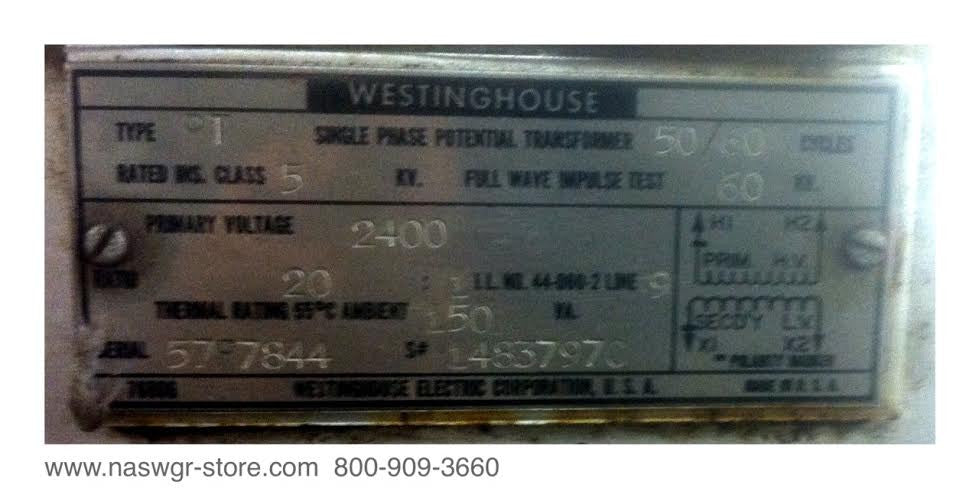 1483797C ~ Westinghouse 1483797C Potential Transformer