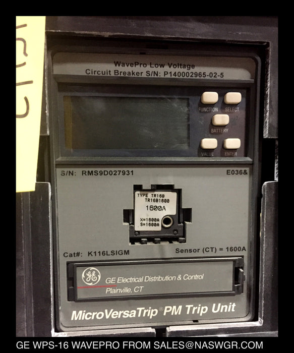 GE WavePro WPH-16 Circuit Breaker (M/O,D/O) - 1600 Amp