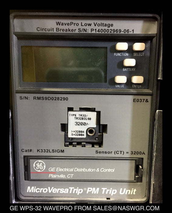 GE WavePro WPS-32 Circuit Breaker (E/O,D/O) - 3200 Amp