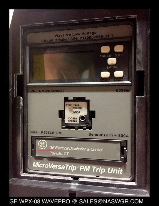 WPX-08 , GE WAVEPRO WPX-08 , GE WPX-08 CIRCUIT BREAKER , K808LSIGM