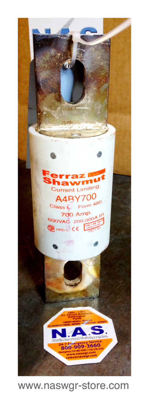 A4BY700 , Ferraz Shawmut A4BY700 Fuse , Class L 600 volt 700 amp AmpTrap fuse