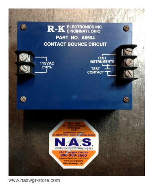 A6594 , R-K Electronics Inc. A6594 Contact Bounce Circuit , 115 VAC , Test Instruments , Test Contact , PN: A6594