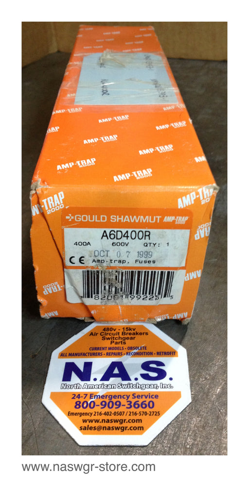 A6D400R , Gould Shawmut A6D400R Fuses , 600 volt, 400 amp AmpTrap Fuse , Unused Surplus