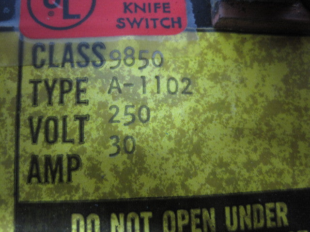 Filnor 30 Amp Knife Switch PN: A-1102