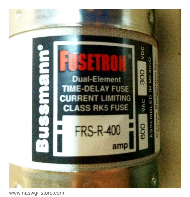 FRS-R-400 , Cooper Bussmann Inc.  Fusetron Fuse , 600 VAC , 300VDC , Unused in Box