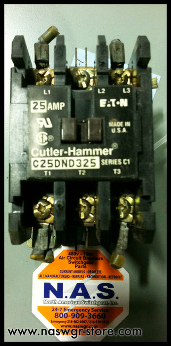 Eaton/Cutler Hammer C25DND325 Contactor ~ 25 Amp