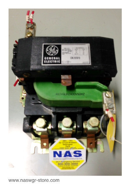 CR205F0 , GE CR205F0 Contactor , NEMA Size 4 , Max. Volts: 600AC , Max. Amps: 150 open , Coil: 55-501463G35 , 480V , 60Hz , 400V , 50Hz , CR205X300A , PN: CR205F0