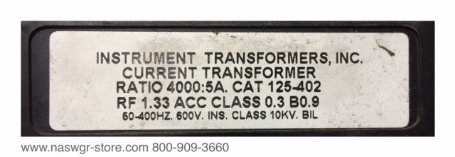 Eaton M080-801 Split Core CT ~ 800:5A