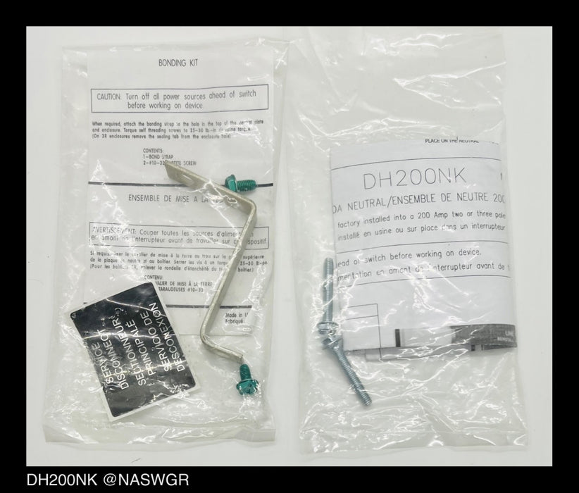 Eaton DH200NK Neutral Kit - 200 Amp - Unused