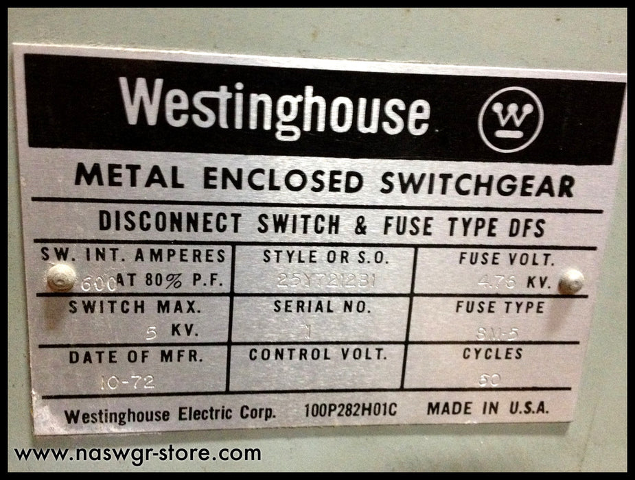 Westinghouse DFS Switch , Style# 25Y7212B1