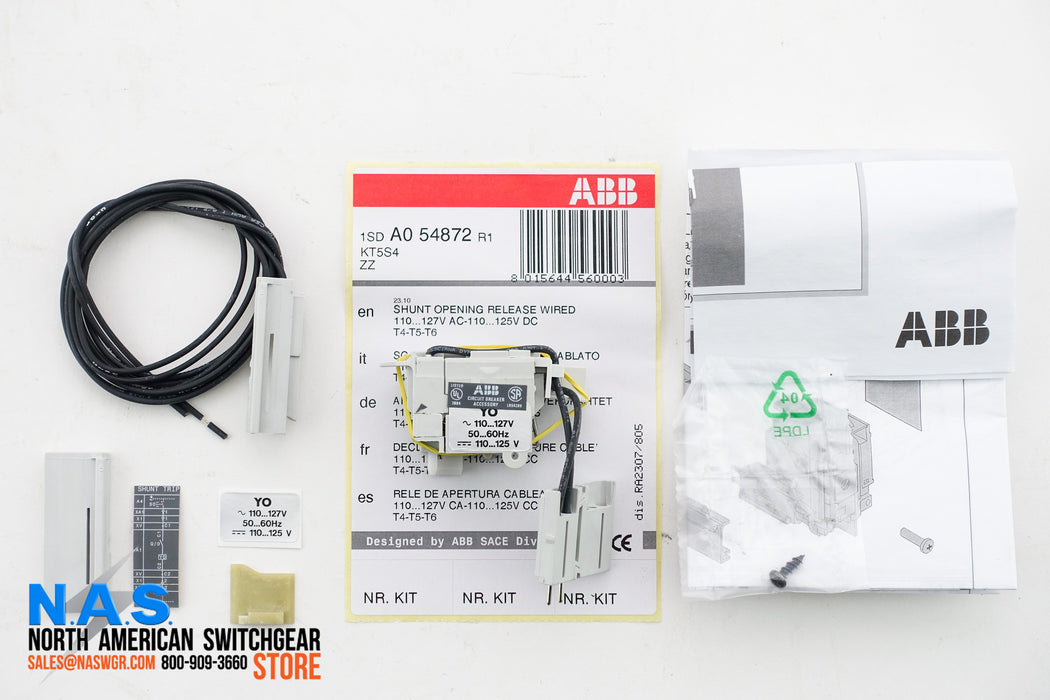 ABB 1SDA054872R1 Shunt Opening Release Wired