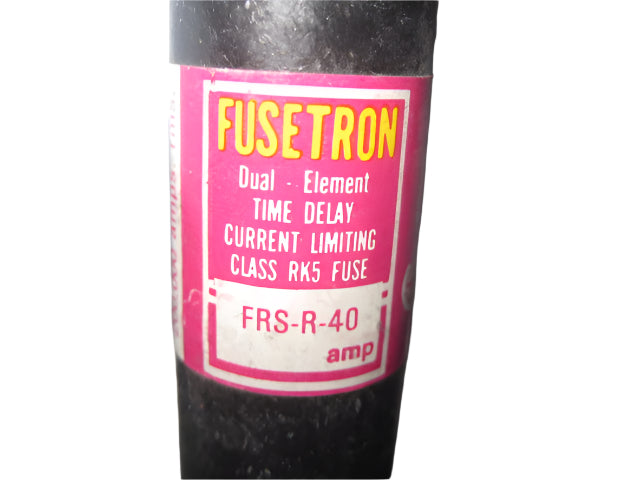 FRS-R-40 , Bussman Fusetron Fuse , 40 Amp , 600 Volt , PN: FRS-R-40 ...