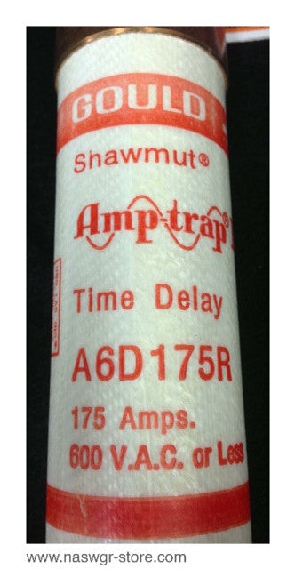 A6D175R , Shawmut Amp Trap A6D175R Time Delay Fuse , 175 Amp , 600 VAC , PN: A6D175R