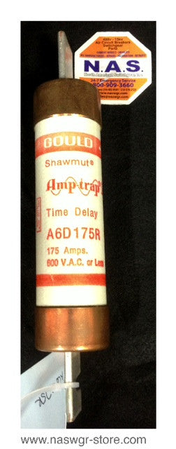 A6D175R , Shawmut Amp Trap A6D175R Time Delay Fuse , 175 Amp , 600 VAC , PN: A6D175R