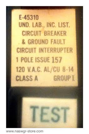 GFCB120 ~ Cutler Hammer GFCB120 Plug-on Circuit Breaker ~ 20 Amps