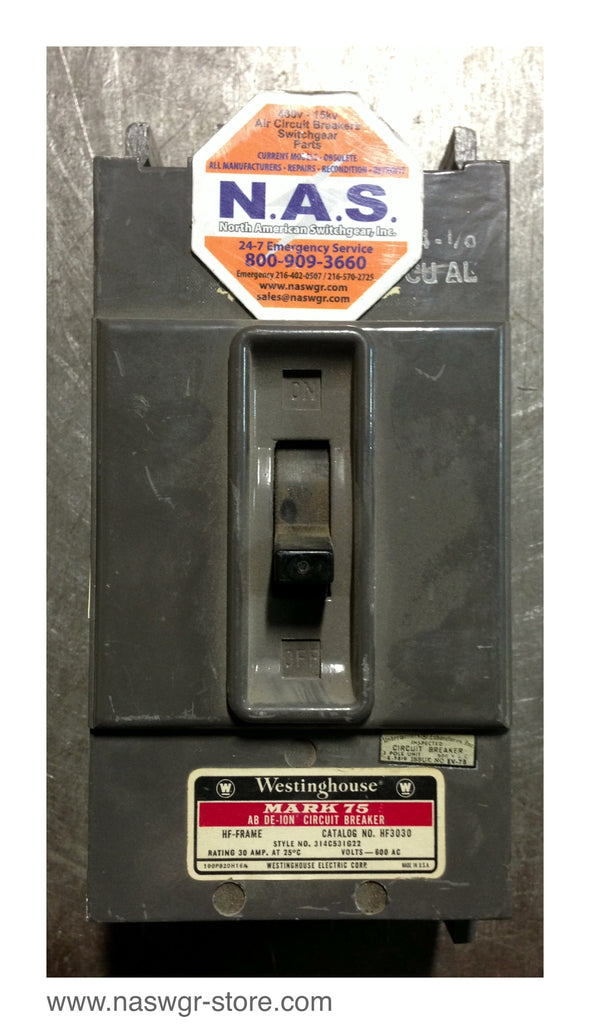 Westinghouse HF3030 Circuit Breaker ~ 30 Amp
