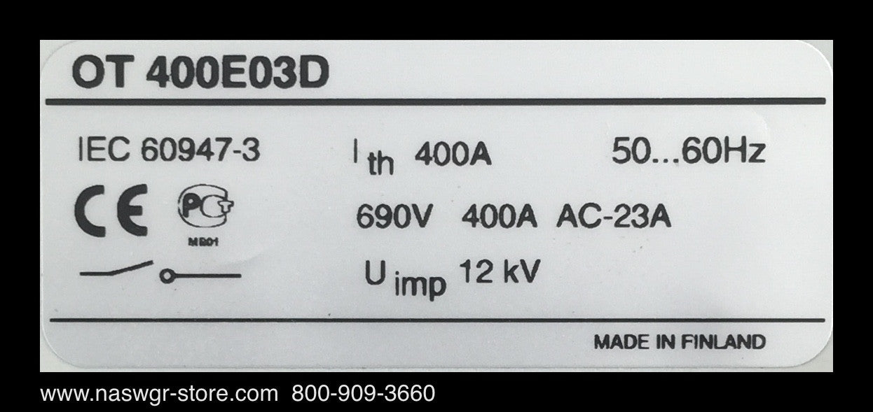 OT400E03D ~ ABB OT400E03D Switch ~ Unused Surplus