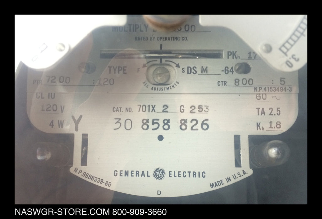 701X2G253 ~ GE 701X2G253 Kilowatthour Meter Relay