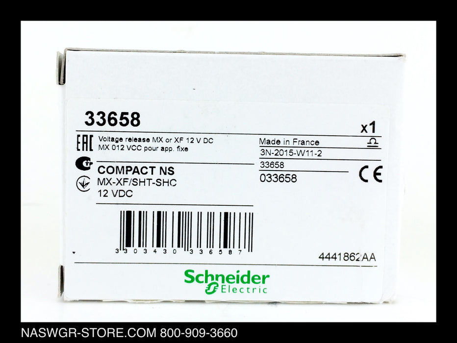 S33658 ~ Unused Surplus in Box Schneider Electric / MasterPact / Square D S33658 Voltage Release